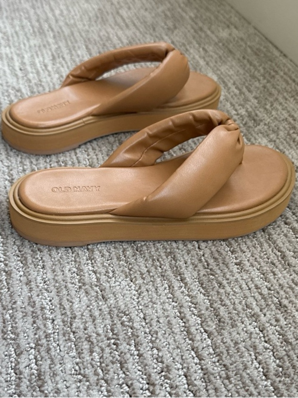 Old Navy Tan Padded Thong Sandals